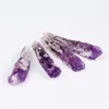 Figurines décoratives 1pc Amethyste Natural Cluster Cluster Crystal Wand Point Point Spequat Lucky Healing Pierres et Crystals