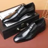 Dress Shoes 2024 Aankomst formele mannen Black Brown Banquet Classic Leather Brand Fashion Shoe Man Social For Heren