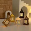 Ornamentos de lanterna LED Eid Mubarak Islã Muslim Ramadã Lanterna Nightlight Lighting Decorações de casa Ramadã Presentes 240408