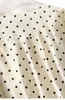 Camicette da donna camicia in chiffon estate dot dot vintage a maniche corte sciolte