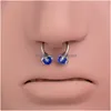 Nosringar Studs Evil Eye Combination Set 8st/Lot Hoop Body Piercing Women Fashion Accessories0.8x7mm Drop Leverans smycken otofy