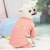 Ropa de perro abrigo de dibujos animados pijamas dres dla psa pijama chien saltos diseño de ropa suave chaqueta de chándal ocio