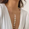 Bohemia Imitation-Pearl Cross Chest Breast Belly Body Waist Chain Necklace for Women Bikinis Summer Beach Y2K Accessories 240415