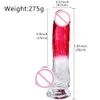 Huge Realistic Dildo Penis Cock with Suction Cup for Women Masturbation Lesbain sexy Toy Vagina G-Spot Dildos Crystal Transparent