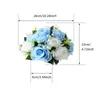 Decorative Flowers 2pcs Table Centrepiece DIY Fake Rose Home Decor Wedding Party Po Props El Arrangement Gift Silk Artificial Flower Bouquet