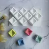 Baking Moulds 9-link Square Cake Silicone Mold 3D Mousse Handmade Soap Jelly Egg Tarts Bread Tool