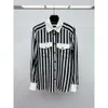 2024 Kobiety Striped Silk Shirt Spring Summer Nowe 415