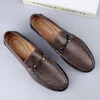 Casual Shoes 2024Designer Genuine Leather Men Fashion Trend Brand Dress Business Shoe Flat Office Driving Loafers Plus Size36-46