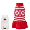 Dog Apparel Christmas Dress Cat Print Costume Small Dogs Hoodie Coat Puppy Jackets For Part Cosplay Daily Wear