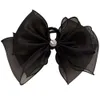 Princess 's Headwear Black Bow Claw Back Spoon Pan Shark Clip 2023 New High End Hair Accessories