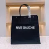 Totário de bolsa de luxo, designer de compras de alta qualidade Rive Moda Gauche ao ar livre Viagem de grande capacidade para melhor presente