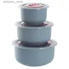 Bento Boxes Bento Box Wheat Straw Lunch Box Eco-Friendly Salad Bowl With Lid Can Be Microwave Food Storae Container L49