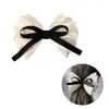 Clipes de cabelo Lace Ribbon Bowknot Clip Instyle Bolascled Barrettes Bows Ponytailtail Toolder Elegant Women Tool