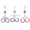 Navel Bell -knop klinkt YYJFF D0016 Kruisbuikring Mix kleuren Drop levering sieraden Body Dhiut