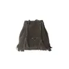 Cowhide Frosted Bag Autumn Niche Design Leather Tassel Bucket Single Shoulder Crossbody