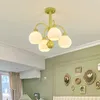 Chandeliers Modern Pumpkin Lampshade Ceiling Chandelier Light Glass For Dining Living Room Table Bedroom Home Decor Lusters Luminaires Lamps