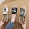 Espadrilles Женщины холста повседневная обувь черно-серая бежевая наскальменуется женски