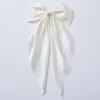 2024 Summer New Bow High End Women's Korean Edition Long Ribbon Duck Billed Hairpin