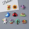 Dekorativa figurer 20st mini kawaii djur blomma fågel platt bakre hart cabochons hårbåge center scrapbook diy smycken hantverk tillbehör