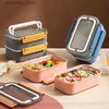 Bento Boxes Kawaii Puntare in acciaio inossidabile carino per donne SCUOLA Picnic in stile giapponese in stile bento scatola preparazione alimentari a base di alimentari contenitori L49