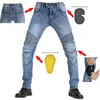 Kvinnors jeans Motorcykel Kvinnlig ryttare Retro Split Protective Gear Riding Pants Racing Anti-Fall Slim-Fit Breattable