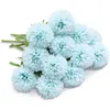 Fleurs décoratives artificielles 12pcs chrysanthemum balle silk hydrangea Bouquet de mariage nuptial pour décorations de bureau de fête à domicile