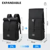 Backpack KOOGER Roll Top Man Large 15.6'' Laptop USB Port Water-resistant Rucksack Travel Hiking Camping College Bags