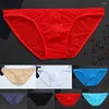 Underpants Slievi da uomo sexy seta di ghiaccio magro uomo comodo traspirante sottile estate bassa bassa biancheria bianche e morbide slip hombre di alta qualità