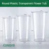 Vases Round Plastic Transparent Flower Tub