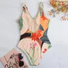 Women's Swimwear Ethnic Style Print Swimsuit Women 2024 High Waist Skirt Bikini Two Piece V-neck Monokini Brazilian Bathing Suit Summer