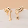 Stud -oorbellen Design Sense lava -geometrie voor vrouwen persoonlijkheid mode vloeistof metalen waterdruppel sieraden groothandel