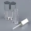 Depolama Şişeleri 3pcs 5ml Boş Kare Tüp Plastik Temiz Flakonlar Seyahat Evi Kullanımı için Aplikatörlü Dudak