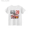 Kleidung Sets Sommer neu 2024 Cartoon Car T Shirt Jungen Mädchen Kurzarm T-Shirt Tops Kinder O-Neck Baumwoll-T-Shirts Dropshipping T240415