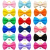 Dog Apparel 10PCS Bulk Pet Hair Accessories Solid Color Polka Dot Bow With Rubber Band Cute Grooming Products Supply