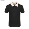 Men's Polos Mens Designer Polo Shirts Luxury Polos Casual Mens T Shirt Snake Bee Letter Print Embroidery Fashion High Street Man ff Tee Top L49