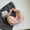 Hobo premium textuur grote capaciteit boodschappentassen voor vrouwen mode trendy ritssluiting ontwerpen geplooide schoudertas lady handtassen