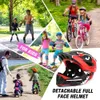 Kids Detachable Full Face Bike helmet Childrens Sports Child Cycling mtb Motorcycle Skateboarding Roller Skating Helmet 240409