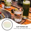 Disposable Cups Straws Paper Cup Lid Made Drinking Lids Covers Dustproof Cap Caps Travel Coffee Mug