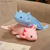 Dolls de pelúcia de 45 cm de salamandra de pluxh brinquedos simulação de dinossauros Ambystoma boneca recheada kawaii mexicanum axolotl Animal Dolls Gift for Kids Y240415