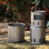 Portable Wood Burning Stove Folding Camping Stove Backpacking Outdoor Stove for Outdoor Hiking Travel 240327