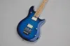 Gitarre Blue Body E -Gitarre mit 2H -Pickups, Chrome -Hardware, Maple -Stülle -Top, die maßgeschneiderte Dienste anbieten