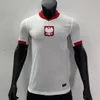 Польша 2024 Lewandowski Soccer Jerseys Men Kids Kit Polonia 2025 Zielinski Milik Zalewski Szymanski Plock Football Footbort T Upen Uniform 24 25 Версия игрока фанатов