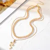 New Snake Pendant Necklace Instagram Creative and Personalized Punk Style Thick Double Layer Collar Chain for Women
