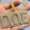 Hiphop Custom Number Charm Iced Out Real Moissanite Diamond Sier Gold plaqué Grand Men Pendant