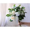 Fleurs décoratives 1pc Single Simulation Gardenia Artificial Flower Life Lifeke Fake Home for Dinner Decoration