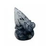 Figurines décoratives personnalisées 6cm noirs tourmaline gnome nain nain cristales de rutile naturel ornements pour décor de bureau à domicile cadeaux enfants