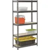 Kitchen Storage Muscle Rack 30"W X 12"D 60"H 5-Shelf Steel Freestanding Shelves 500 Lbs. Capacity Per Shelf; Silver