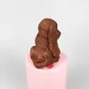 Bakformar dw0345 przy hund med stora öron tvål silikon mögel mousse tårta mögel 3d söt tecknad leksak valp fondant mögel