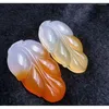 Pendant Necklaces Factory Wholesale High Original Jade Colors Chalcedony Leaves Sweater Chain Agate Color Orname