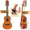 Cabos guitarra de madeira montagem de parede cabide pesado design exclusivo bent ukulele gancho de gancho de armazenamento acústico de guitarra de guitarra de guitarra de guitarra